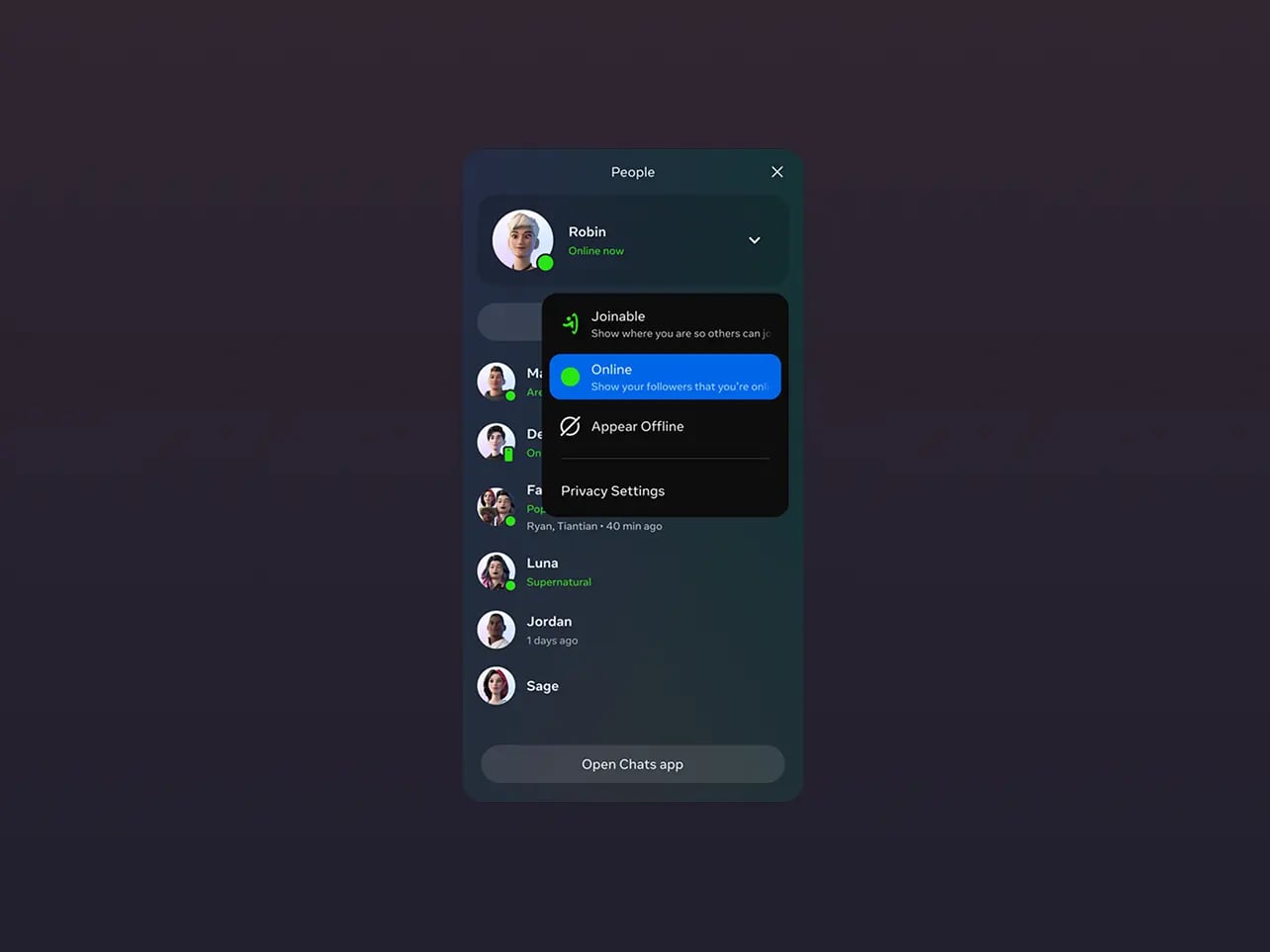Simplified privacy controls