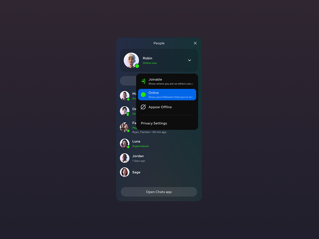 Simplified privacy controls